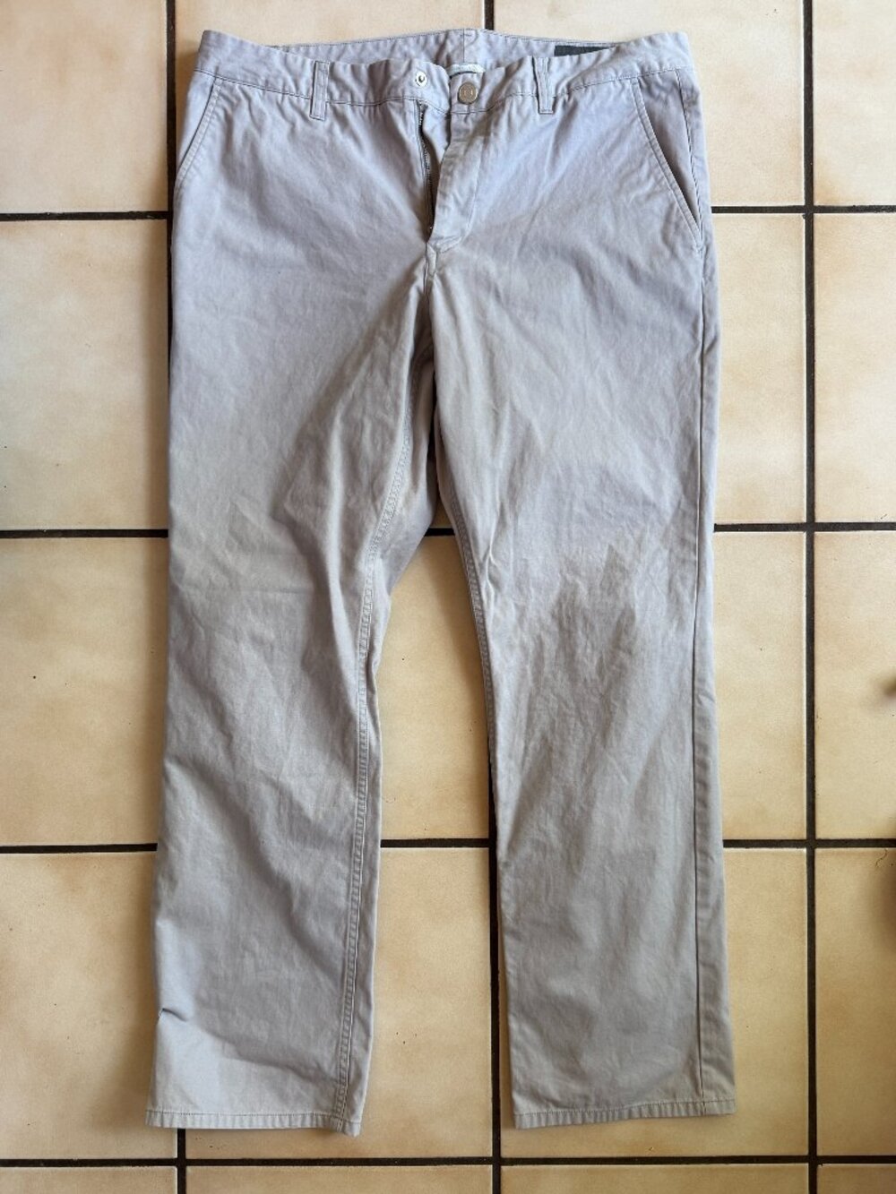 Bonobos Straight Fit Chino Pants 36x32 Light Gray